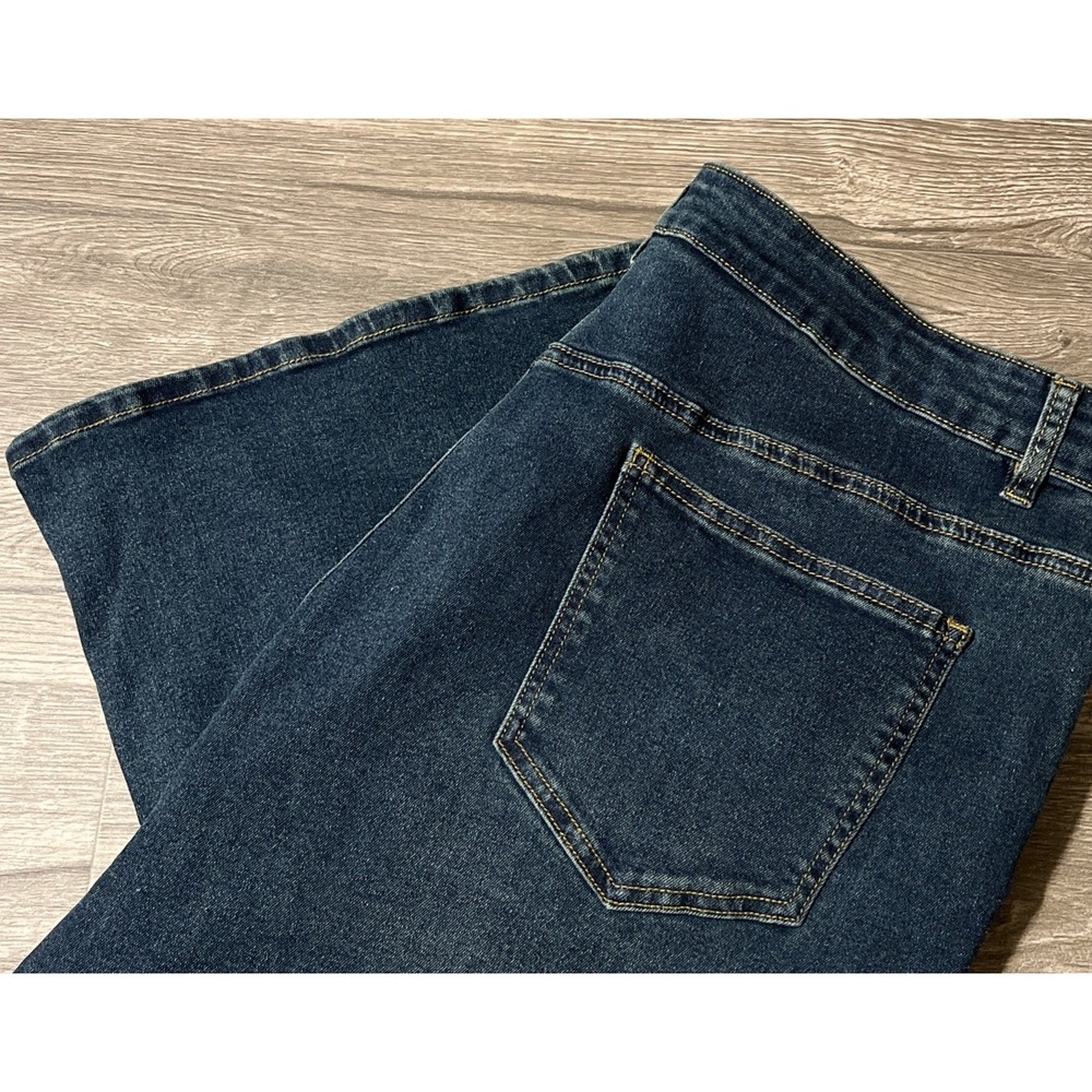 Cider Women's Flare Leg High Waisted Dark Wash Stretch Jean Plus Size 3X (38x28)